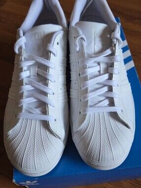 ADIDAS White Low-Top Shell-Toe Sneakers